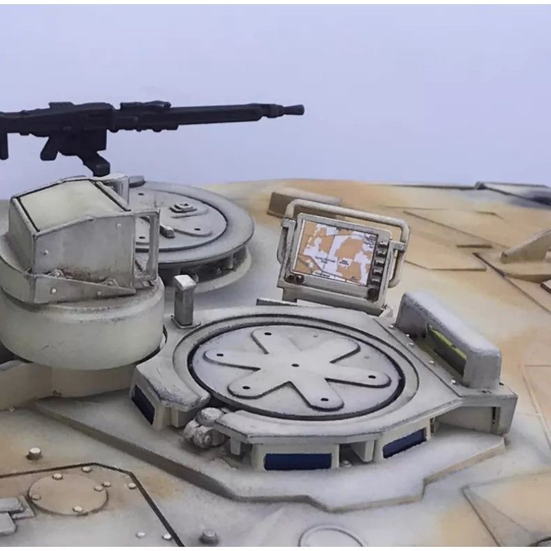 Small Computer For HL 1/16 Leopard 2A6 Modified 2A7 Small Computer Distressed Craftsmanship Yellow 3D Printing Modification DIY