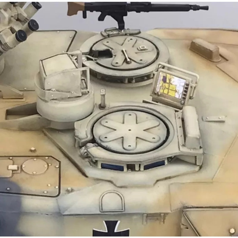Small Computer For HL 1/16 Leopard 2A6 Modified 2A7 Small Computer Distressed Craftsmanship Yellow 3D Printing Modification DIY