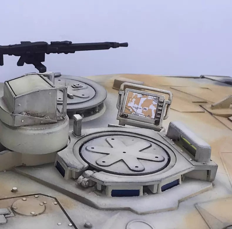 Small Computer For HL 1/16 Leopard 2A6 Modified 2A7 Small Computer Distressed Craftsmanship Yellow 3D Printing Modification DIY