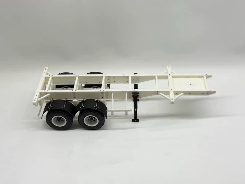 1/14 TAMIYA 3 Axlers Trailer with Lifting Front Axle For 20ft Container Truck DIY Dumper Tractor DIY Parts Plastic Model RC Toys