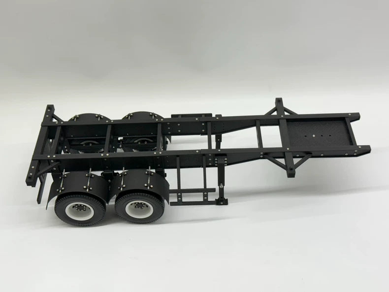 1/14 TAMIYA 3 Axlers Trailer with Lifting Front Axle For 20ft Container Truck DIY Dumper Tractor DIY Parts Plastic Model RC Toys