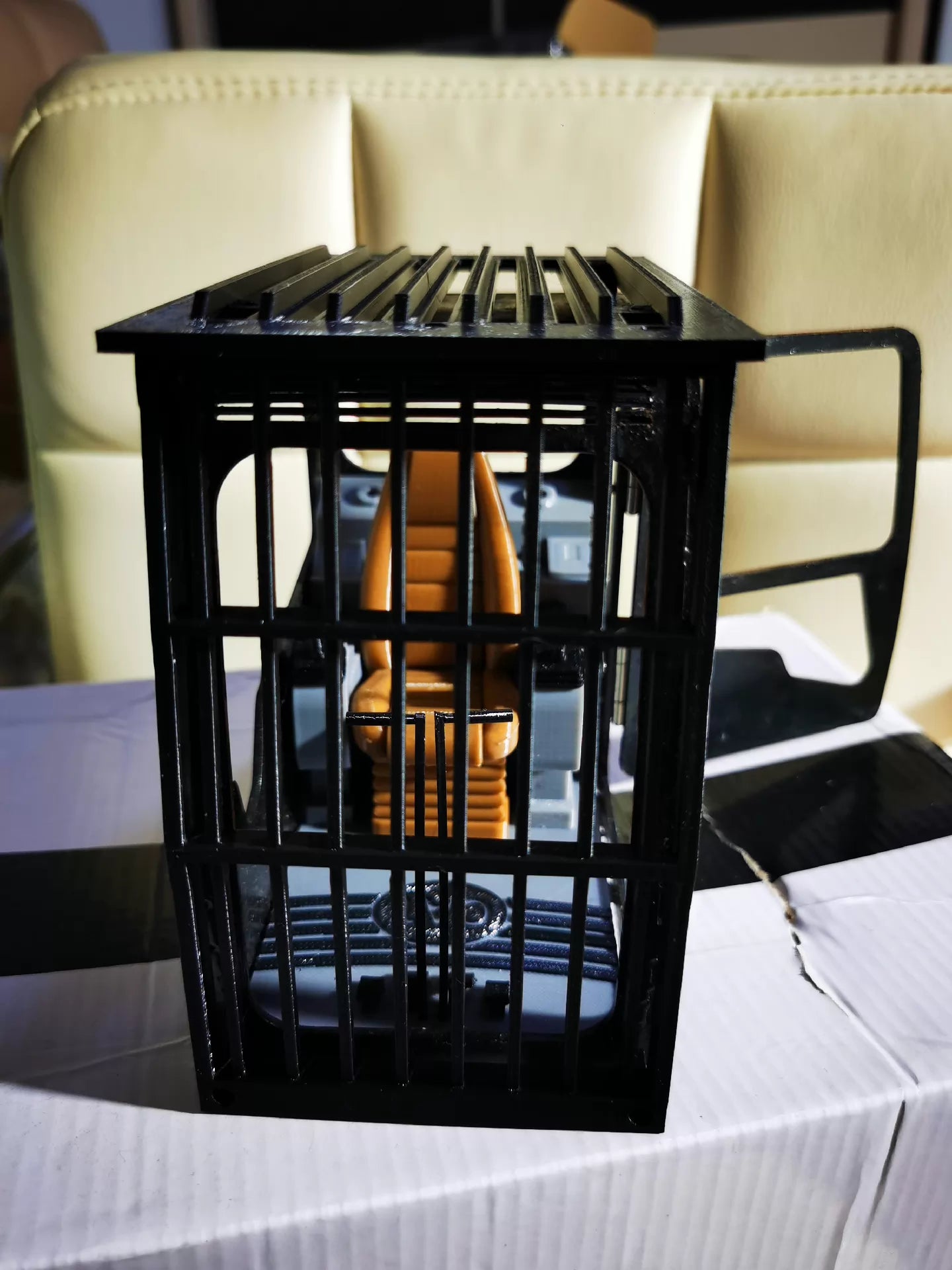1/12 1/12 RC Hydraulic Excavator Mode Engineering Vehicle 336D2 Cab Guardrail, excavator interior, made by 3D printing