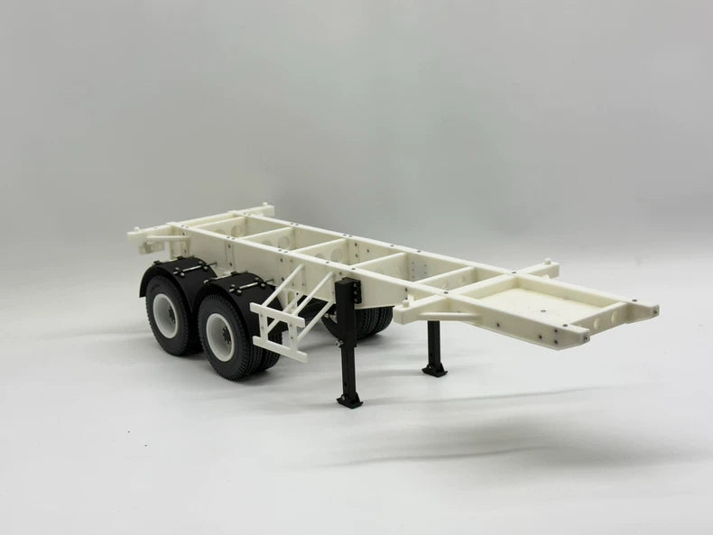 1/14 TAMIYA 3 Axlers Trailer with Lifting Front Axle For 20ft Container Truck DIY Dumper Tractor DIY Parts Plastic Model RC Toys