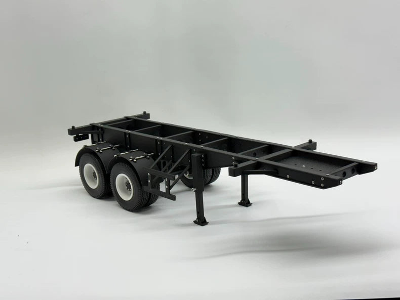 1/14 TAMIYA 3 Axlers Trailer with Lifting Front Axle For 20ft Container Truck DIY Dumper Tractor DIY Parts Plastic Model RC Toys