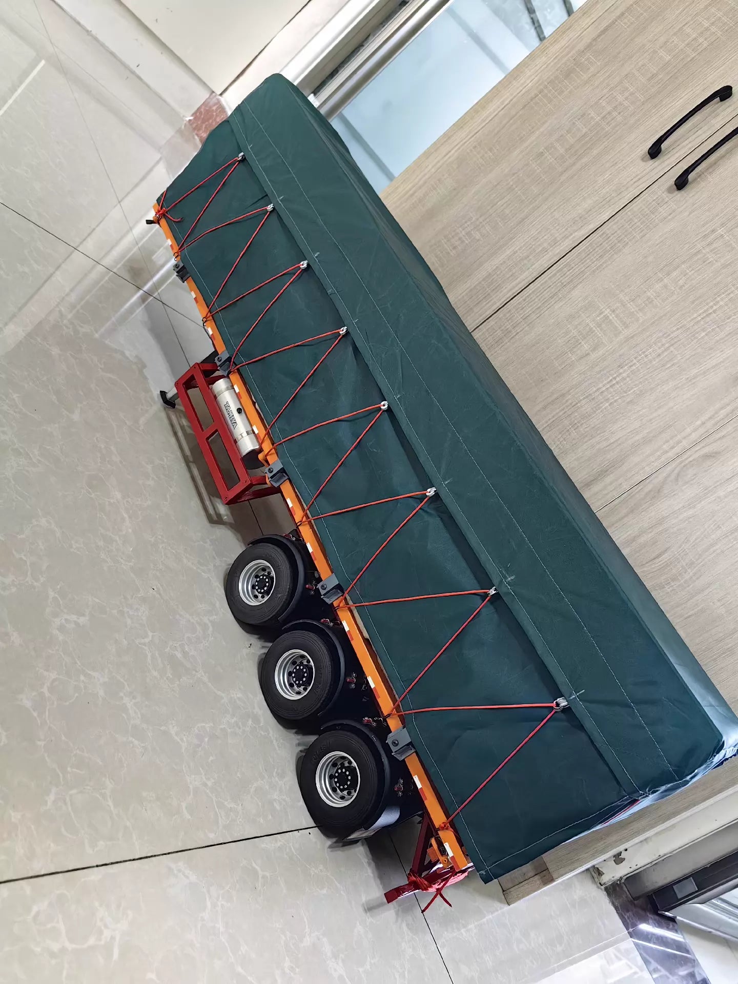 1/14 Trailer Tarpaulin Tamiya Hydraulic Model Tipper Tractor Customized Size Dump Trailer Tipper DIY Parts Waterproof Fabric