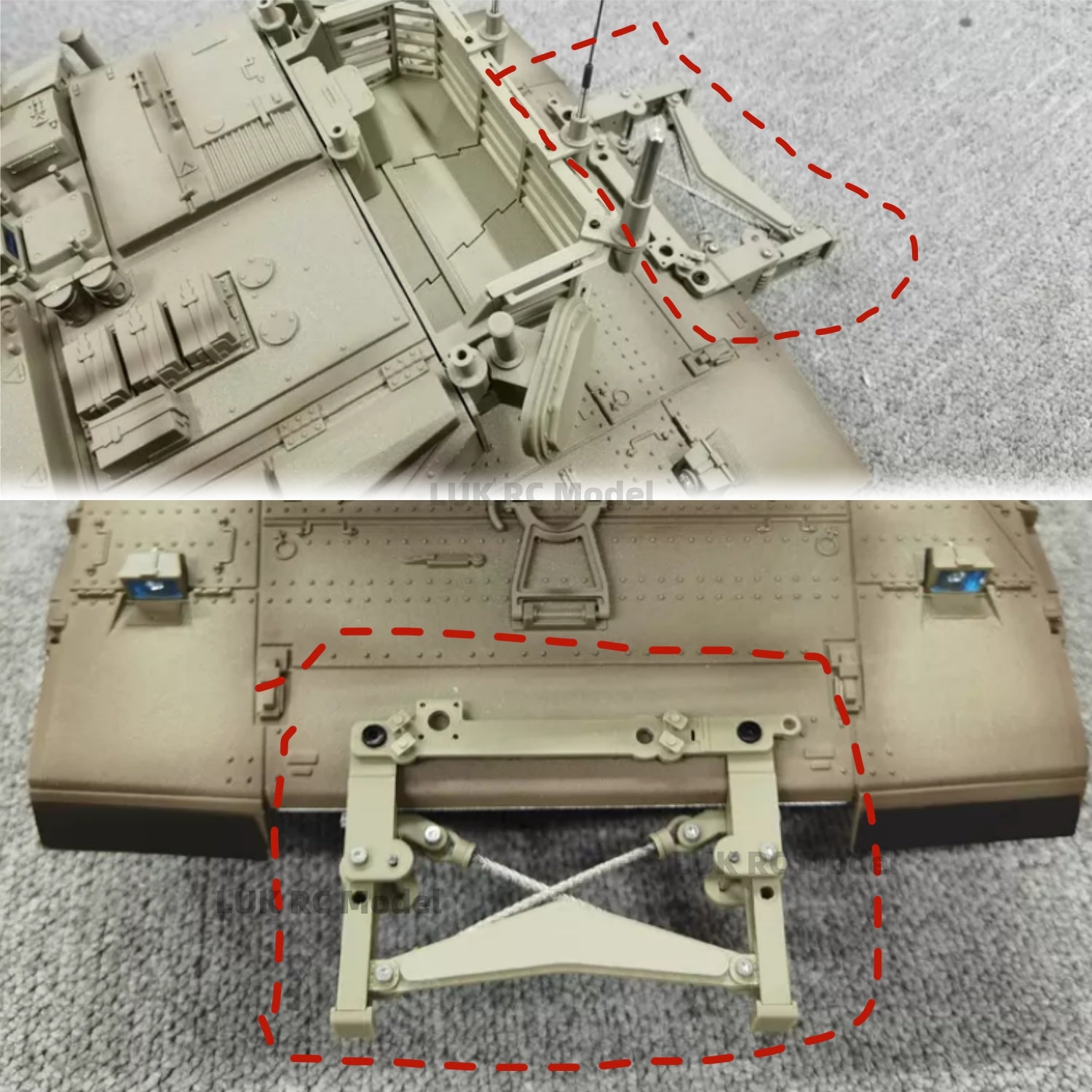4 Siege Ram For 1/16 RC Tank Israel Merkava Modified Parts For CS Metal Chassis HENGLONG Radio 3859 Accessories Modified DIY 3D