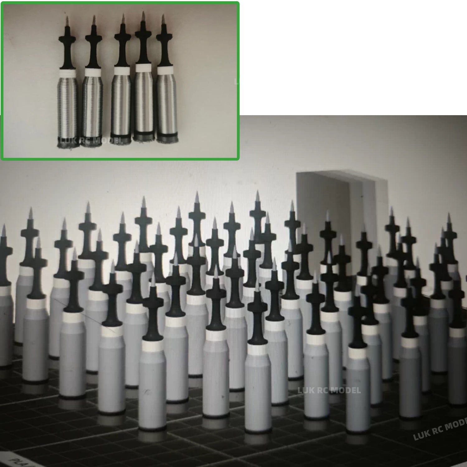 One Pcs M829A4 Bullet Model Assembled Painted Ornament Static For 1/16 RC HL M1A2 Mato Tongde DIY Toy