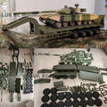 4 Axles Heavy Trailer KIT 1/16 RC Tank 99A Plastic TPU Printed Green Tiger I 2A6 T90 DIY Parts Military 1/12 Loader Tractor Toy