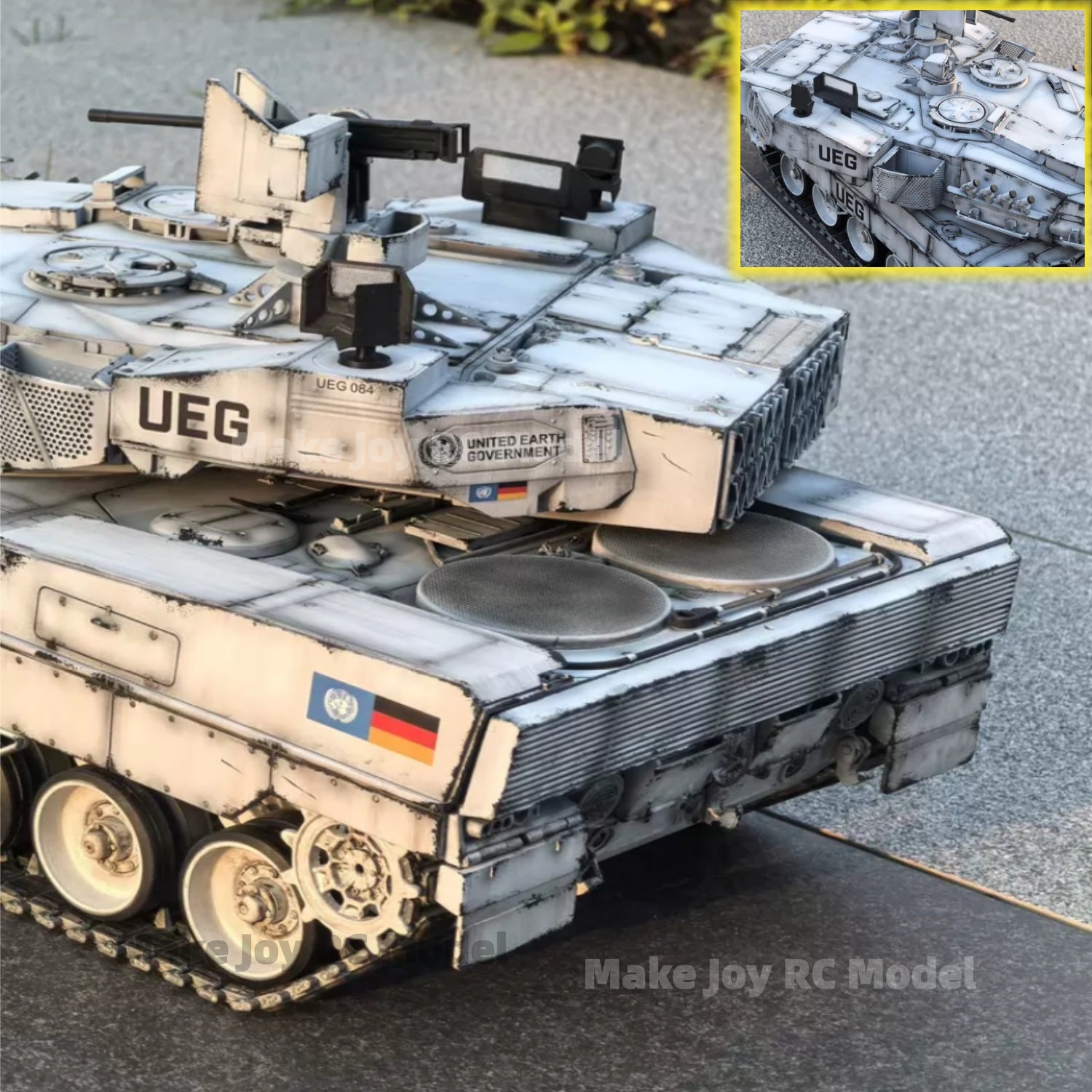 Henglong 1/16 TK7.0 Upgraded Leopard2A6 RC Tank 3889 Water Stickers UEG
